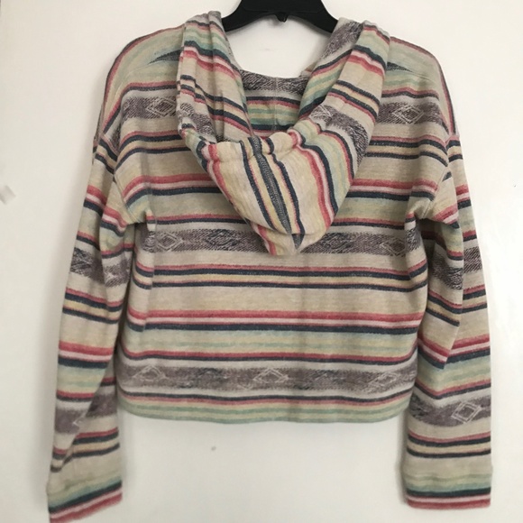 Billabong Helpful Hints Cropped Zip Sweatshirt Size Large - Picture 4 of 5